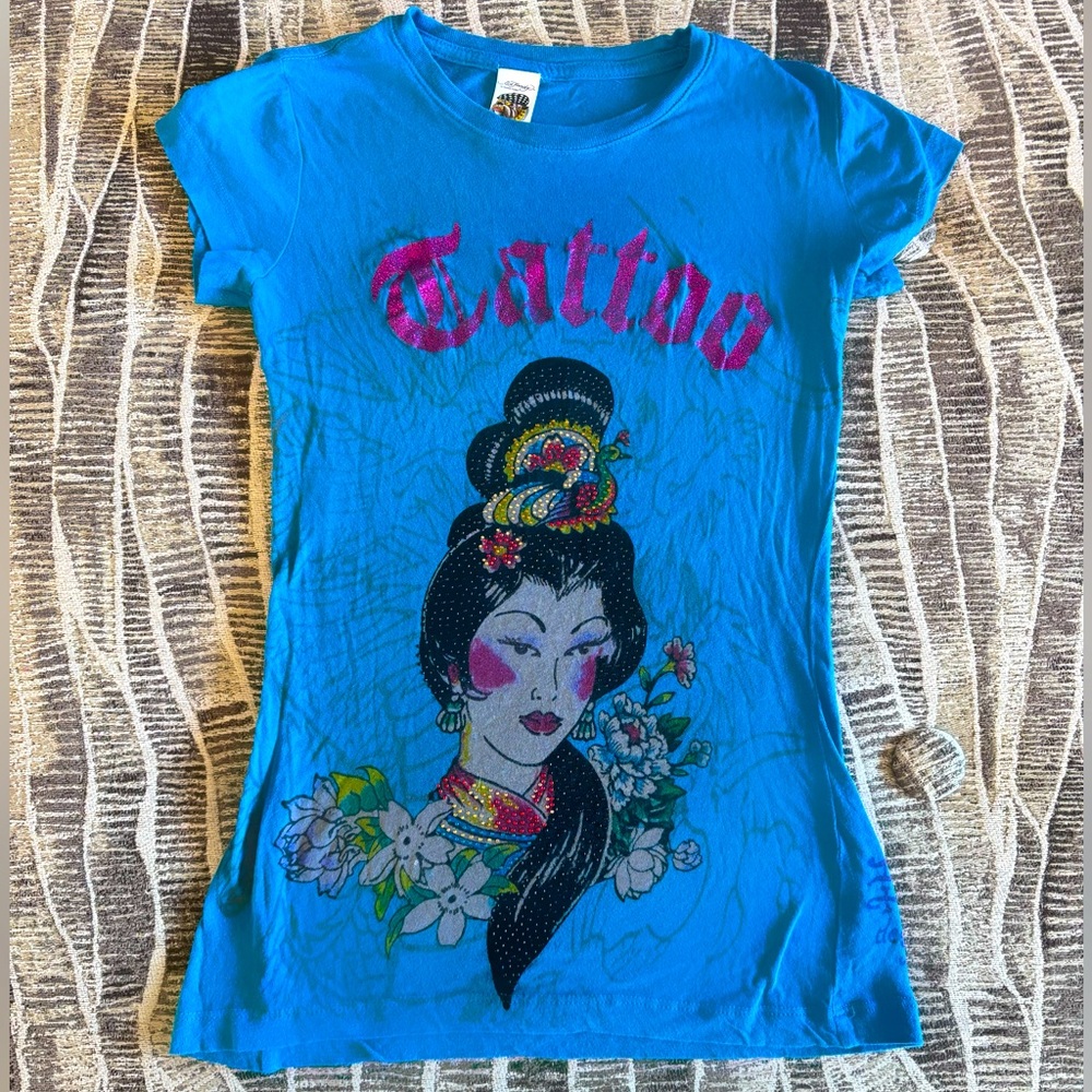 Blue Graphic Women's Top